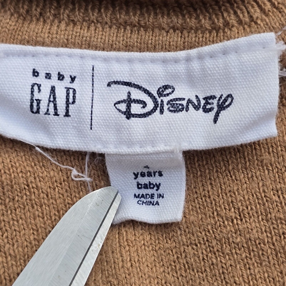 Baby Gap Disney Minnie Mickey Tan Brown LS Sweater Pants Outfit Girls Toddler 4 - Picture 5 of 5